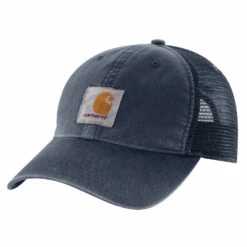 'Carhartt' Men's Adjustable Canvas Mesh-Back Cap - Navy
