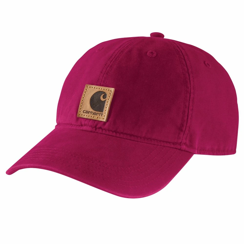 'Carhartt' Men's Adjustable Canvas Cap - Beet Red 1 'Carhartt' Men's Adjustable Canvas Cap - Beet Red