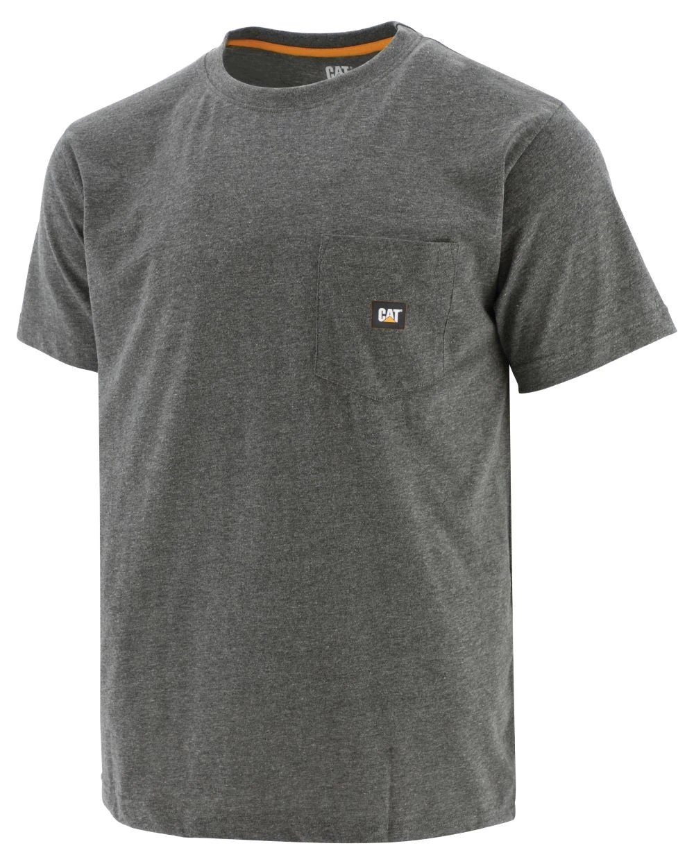 'Caterpillar' Men's Industry Leader Pocket T-Shirt - Dark Heather Gray 1 'Caterpillar' Men's Industry Leader Pocket T-Shirt - Dark Heather Gray