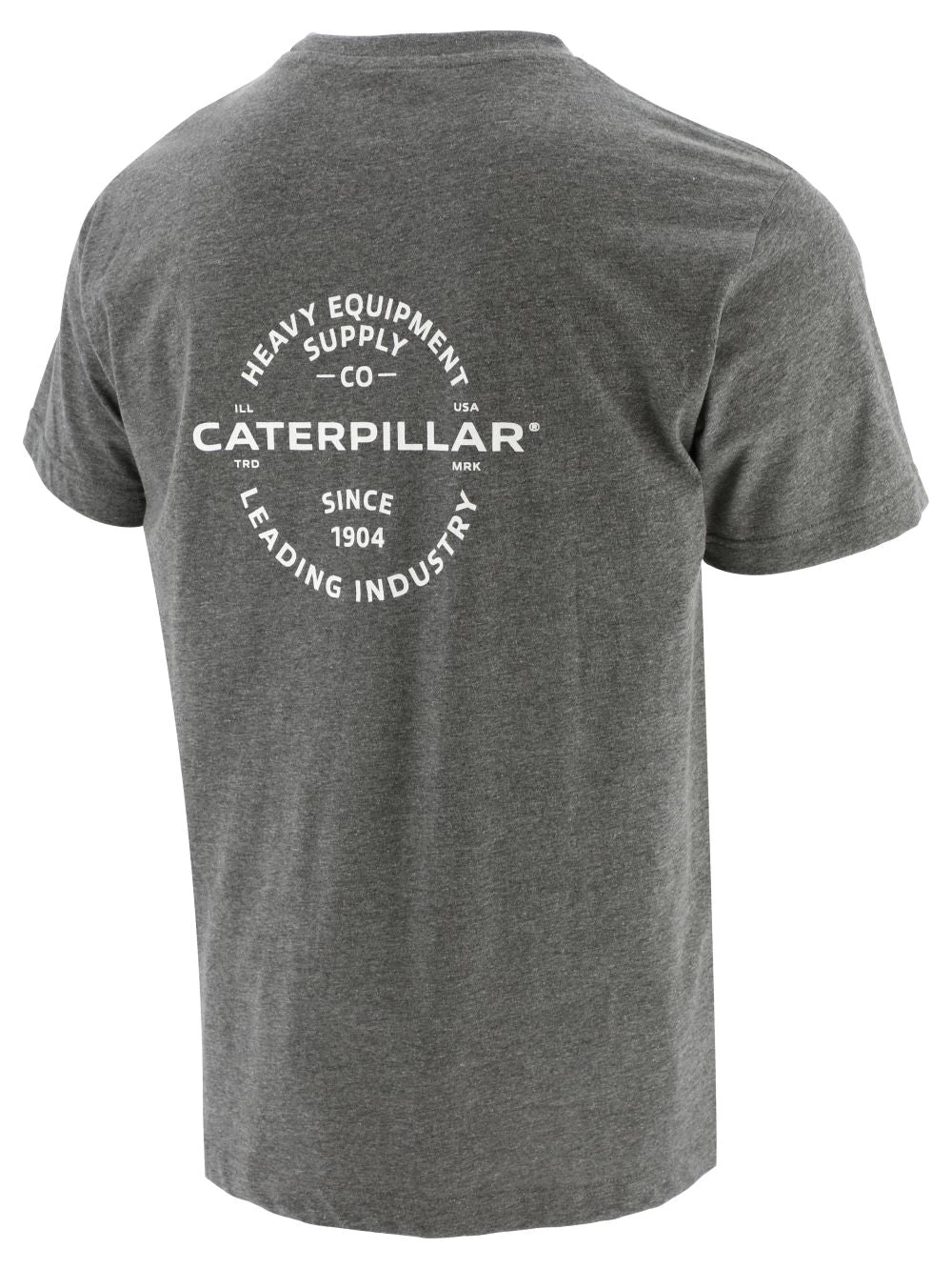 'Caterpillar' Men's Industry Leader Pocket T-Shirt - Dark Heather Gray 2 'Caterpillar' Men's Industry Leader Pocket T-Shirt - Dark Heather Gray - Image 2