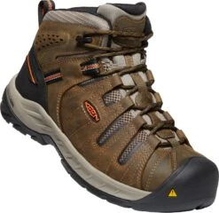 'Keen Utility' Men's Flint II Mid EH Soft Toe - Cascade Brown / Burnt Ochre -Outland Style Shop 1023242 3Q large 1024x1024@2x