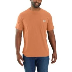 'Carhartt' Men's Force® Relaxed Fit Midweight Pocket T-Shirt - Dusty Orange