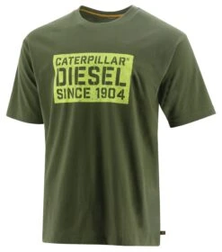 'Caterpillar' Men's Caterpillar Diesel Tee - Chive