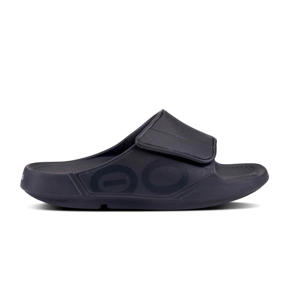 'OOFOS' Unisex OOahh Sport Flex Sandal - Black Matte 1 'OOFOS' Unisex OOahh Sport Flex Sandal - Black Matte