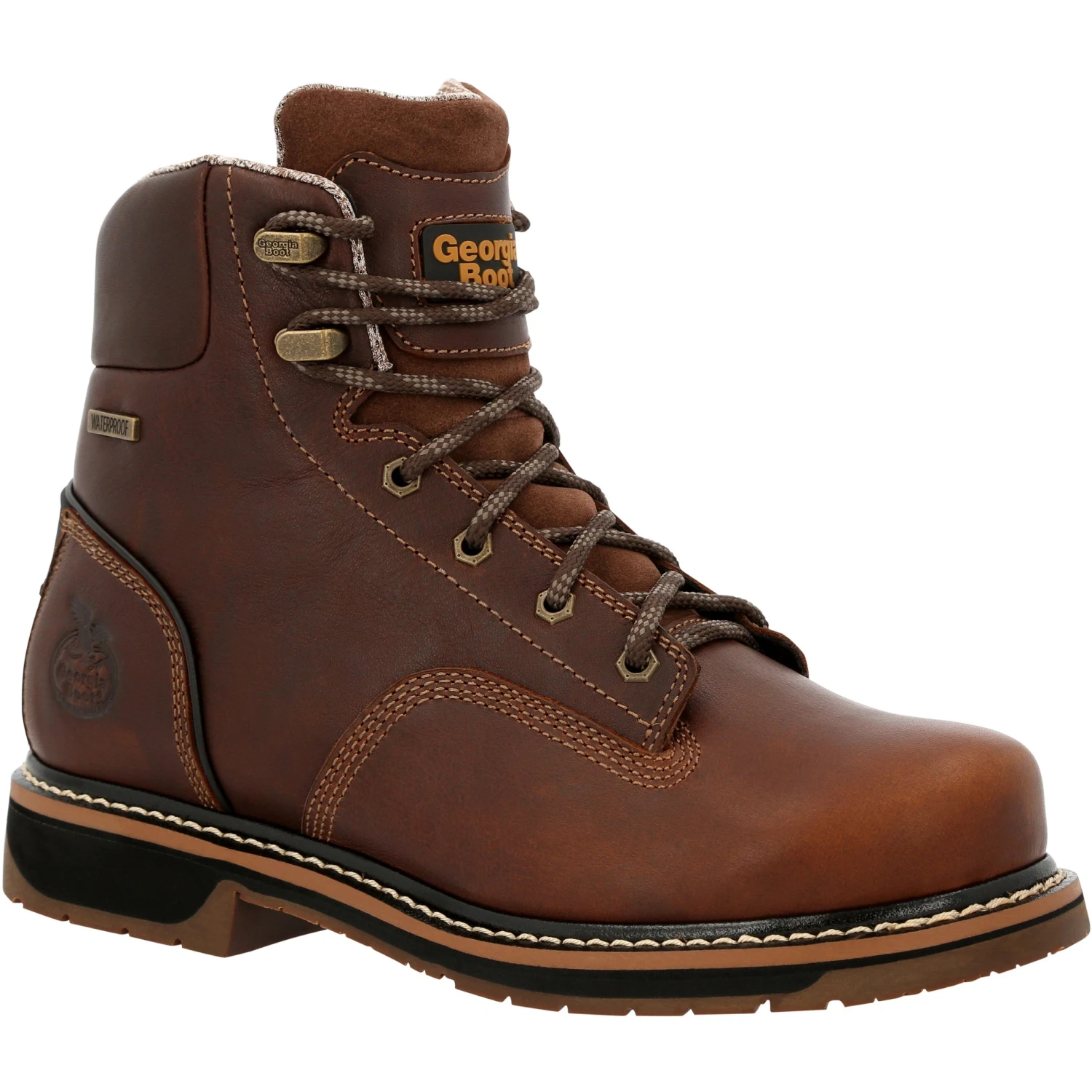 'Georgia Boot' Men's 6" Amp LT Edge EH WP Alloy Toe - Brown 7 'Georgia Boot' Men's 6" Amp LT Edge EH WP Alloy Toe - Brown - Image 7