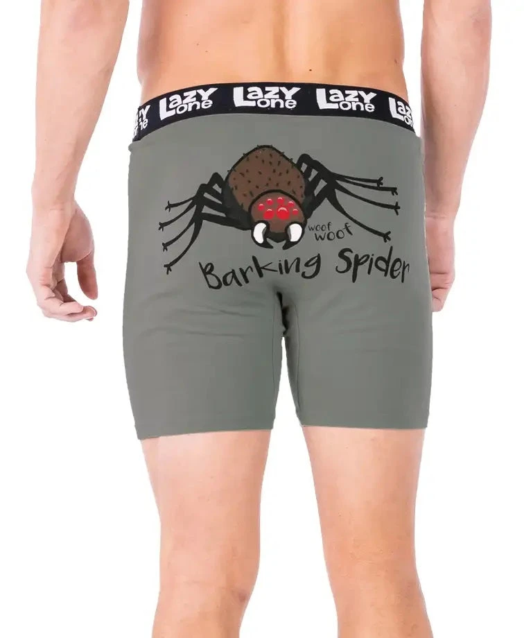 'Lazy One' Men's Barking Spider Boxer Brief - Grey 1 'Lazy One' Men's Barking Spider Boxer Brief - Grey