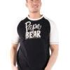 'Lazy One' Men's Papa Bear PJ Tee - Navy / White