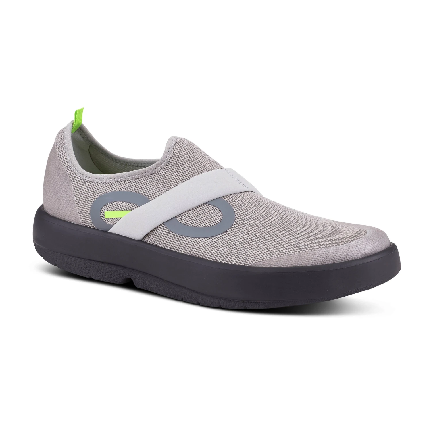 'OOFOS' Men's OOmg Low Slip On - Black / Gray 1 'OOFOS' Men's OOmg Low Slip On - Black / Gray
