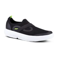 'OOFOS' Men's OOmg Mesh Low Slip On - White / Black -Outland Style Shop 5080WHTBLK 1024x1024@2x