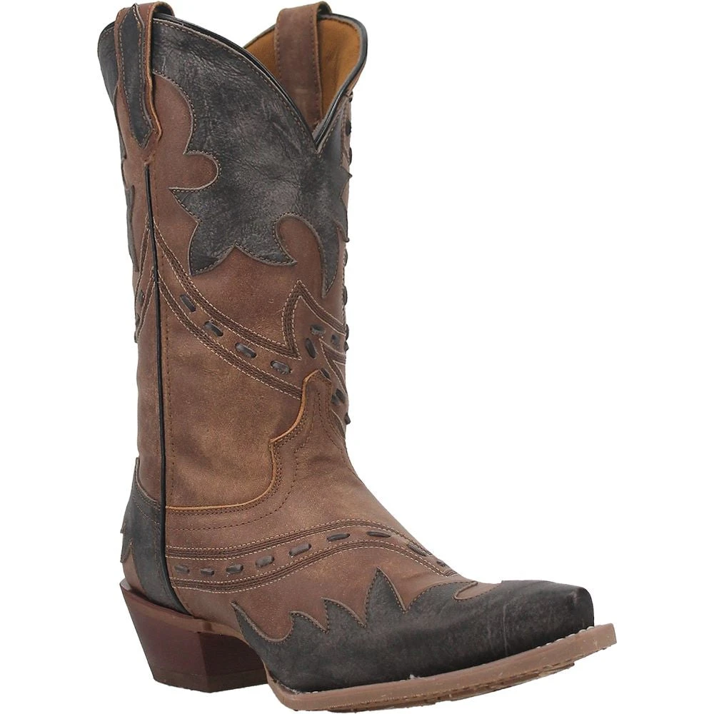 'Laredo' Men's 12" Porter Overlay Western Snip Toe - Tan 1 'Laredo' Men's 12" Porter Overlay Western Snip Toe - Tan