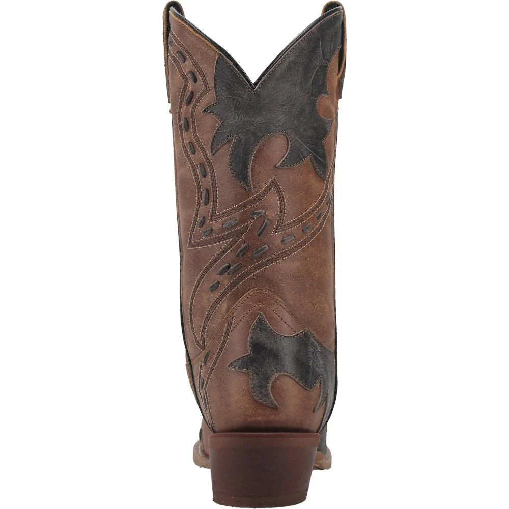 'Laredo' Men's 12" Porter Overlay Western Snip Toe - Tan 4 'Laredo' Men's 12" Porter Overlay Western Snip Toe - Tan - Image 4