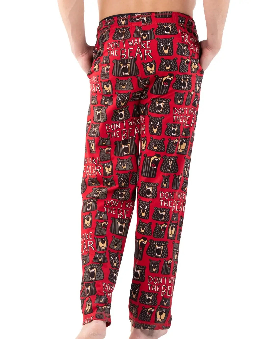 'Lazy One' Men's Don't Wake The Bear PJ Pants - Red 1 'Lazy One' Men's Don't Wake The Bear PJ Pants - Red