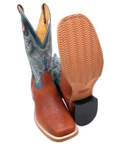 'Boulet' Men's 13" Western Square Toe - Utta Whisky / Puma Turqueza -Outland Style Shop 92935 1024x1024@2x