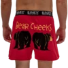 'Lazy One' Men's Bear Cheeks Boxer - Red
