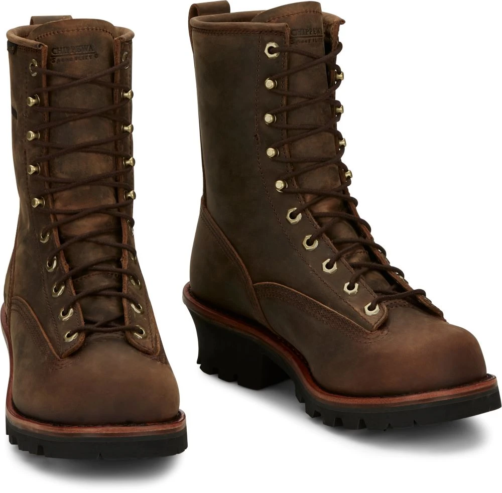 'Chippewa' Men's 8" Paladin Bay Apache WP Soft Toe - Brown 9 'Chippewa' Men's 8" Paladin Bay Apache WP Soft Toe - Brown - Image 9