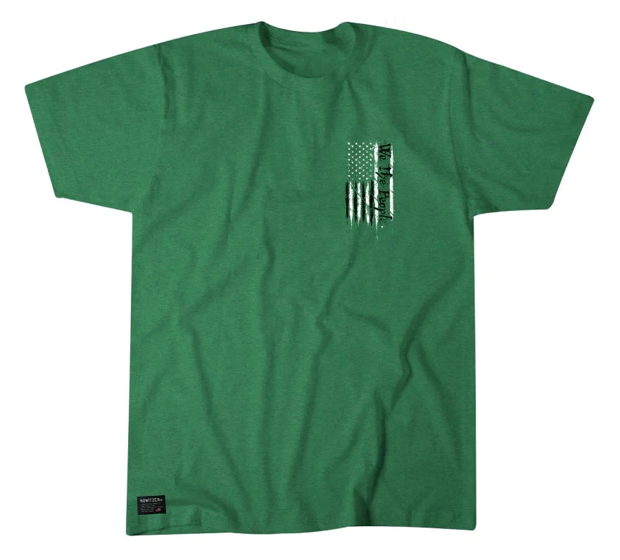 'Howitzer' Men's People Of 76 Short Sleeve Tee - Green Heather 1 'Howitzer' Men's People Of 76 Short Sleeve Tee - Green Heather
