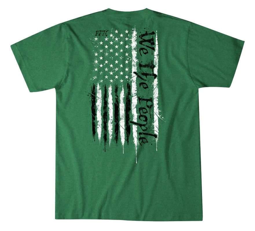 'Howitzer' Men's People Of 76 Short Sleeve Tee - Green Heather 2 'Howitzer' Men's People Of 76 Short Sleeve Tee - Green Heather - Image 2