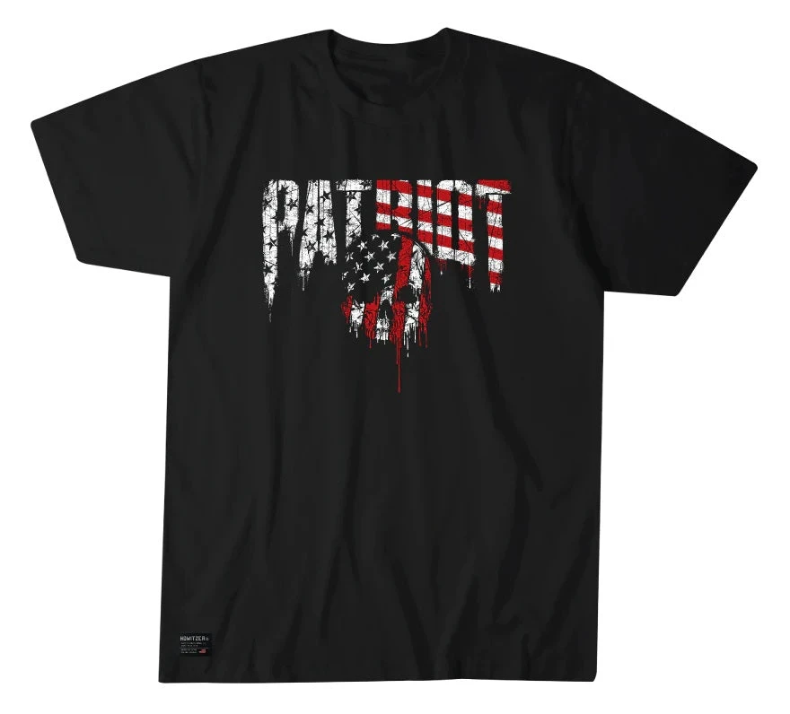 'Howitzer' Men's Patriot Drip Short Sleeve Tee - Black 1 'Howitzer' Men's Patriot Drip Short Sleeve Tee - Black