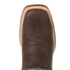 'Durango' Men's 12" Rebel Pro™ Denim Blue Western Square Toe - Brown / Denim -Outland Style Shop DDB0216 birdseye 1024x1024@2x
