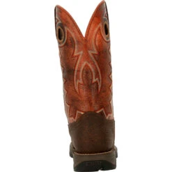 'Durango' Men's 12" REBEL Western Square Toe - CIMARRON BROWN -Outland Style Shop DDB0327 back 1024x1024@2x