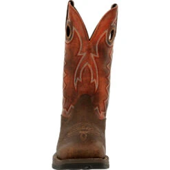 'Durango' Men's 12" REBEL Western Square Toe - CIMARRON BROWN -Outland Style Shop DDB0327 front 1024x1024@2x