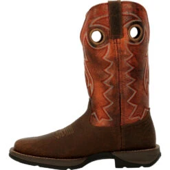 'Durango' Men's 12" REBEL Western Square Toe - CIMARRON BROWN -Outland Style Shop DDB0327 instep profile 1024x1024@2x