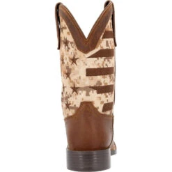 'Durango' Men's 11" Westward Saddlehorn Digital Camo Flag - Brown -Outland Style Shop DDB0397 back 1024x1024@2x