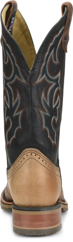 'Double H' Men's 12" Grissom SR Square Toe I.C.E. ™ Roper - Kenia Cognac / Summer Tan / Black -Outland Style Shop DH4644 500xauto Heel 1024x1024@2x