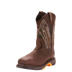 'Ariat' Men's 11" Workhog XT EH Comp Toe - Brown -Outland Style Shop F18 MNS Workhog XT Dare Simmons 10024952 front 1024x1024@2x