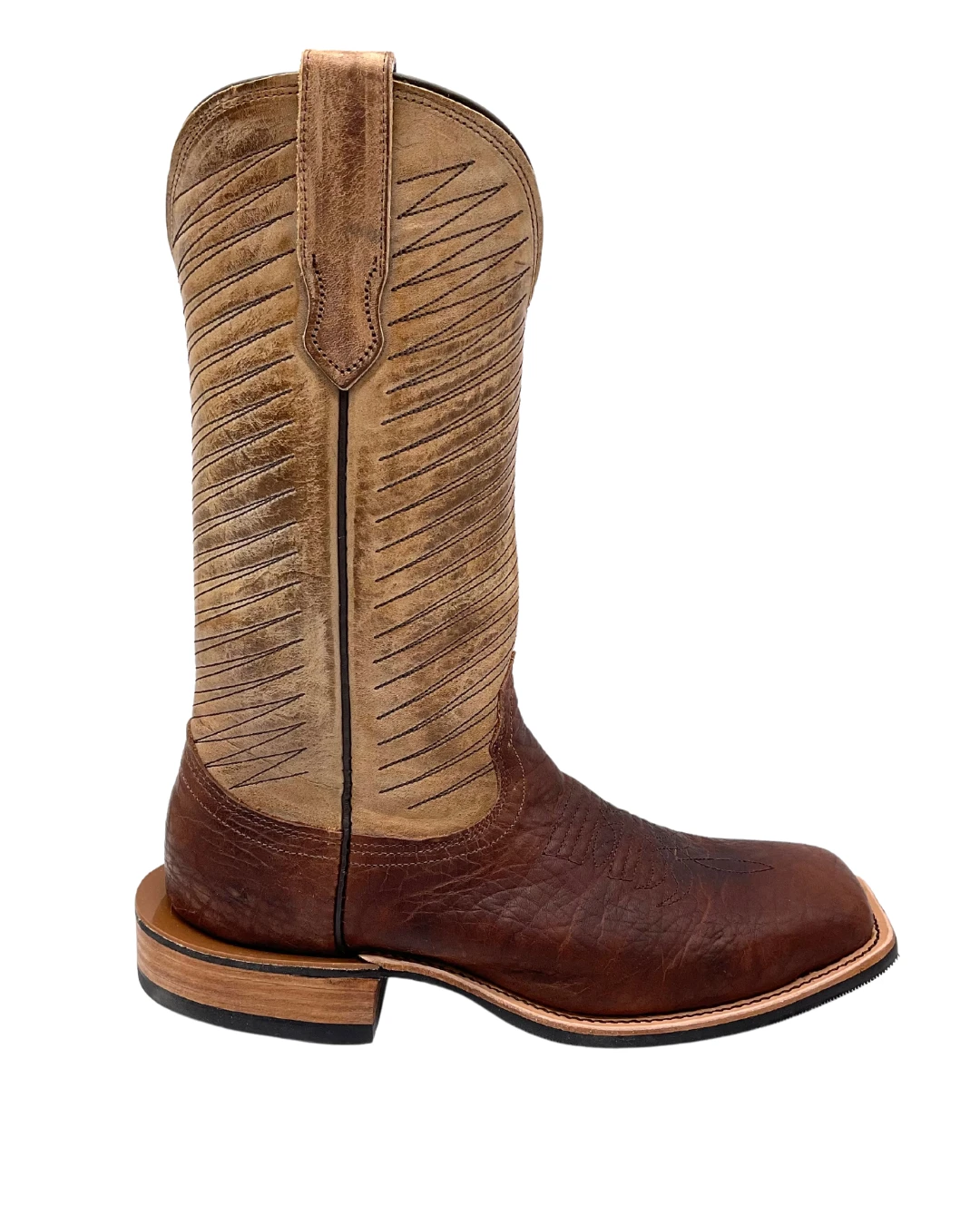 Fenoglio Boots Men's Bison Square Toe - Brown / Tan 1 Fenoglio Boots Men's Bison Square Toe - Brown / Tan