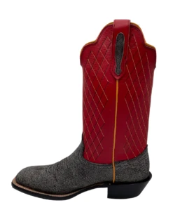 'Fenoglio' Men's 13" Cape Buffalo Western Square Toe - Grey / Red -Outland Style Shop FB342426282 1024x1024@2x