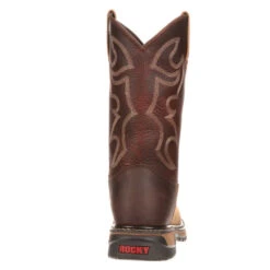 'Rocky' Men's 10" Original Ride Branson Roper WP Round Toe - Tan / Bridle Brown -Outland Style Shop FQ0002732 back 1024x1024@2x