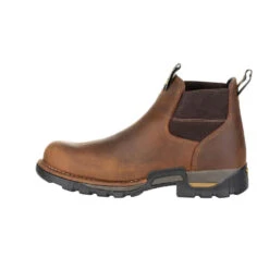 'Georgia Boot' Men's 4" Eagle One EH WP Chelsea Soft Toe - Brown -Outland Style Shop GB00315 instep profile 1024x1024@2x