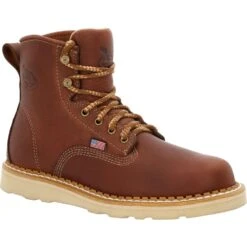 'Georgia Boot' Men's 6" Wedge Moc Toe EH Soft Toe - Brown -Outland Style Shop GB00356 1024x1024@2x