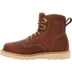 'Georgia Boot' Men's 6" Wedge Moc Toe EH Soft Toe - Brown -Outland Style Shop GB00356 instep profile 1024x1024@2x