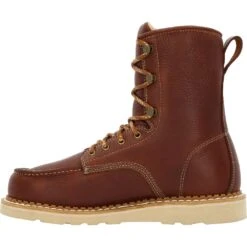 'Georgia Boot' Men's 8" Wedge Moc Toe EH Soft Toe - Brown -Outland Style Shop GB00480 instep profile 1024x1024@2x