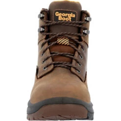 'Georgia Boot' Men's 6" Over Time EH WP Soft Toe - Brown -Outland Style Shop GB00521 front 1024x1024@2x