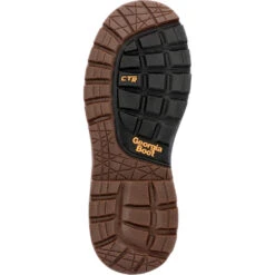 'Georgia Boot' Men's 6" Over Time EH WP Soft Toe - Brown -Outland Style Shop GB00521 outsole 1024x1024@2x