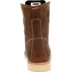 'Georgia Boot' Men's 8" Wedge Sole EH WP Soft Toe - Brown -Outland Style Shop GB00532 back 1024x1024@2x