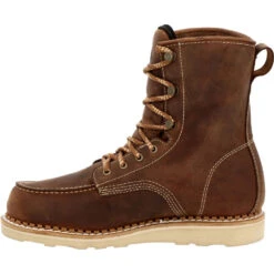 'Georgia Boot' Men's 8" Wedge Sole EH WP Soft Toe - Brown -Outland Style Shop GB00532 instep profile 1024x1024@2x