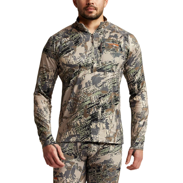 'Sitka' Men's Core Midweight Zip T-Shirt - Big Game : Optifade Open Country 1 'Sitka' Men's Core Midweight Zip T-Shirt - Big Game : Optifade Open Country