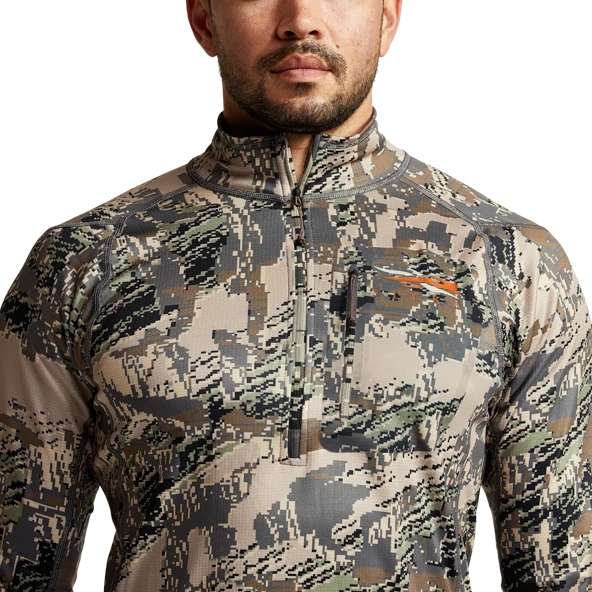 'Sitka' Men's Core Midweight Zip T-Shirt - Big Game : Optifade Open Country 3 'Sitka' Men's Core Midweight Zip T-Shirt - Big Game : Optifade Open Country - Image 3