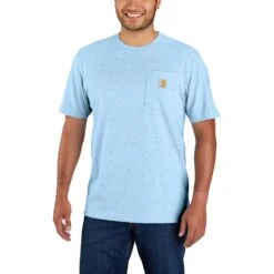 'Carhartt' Men's Loose Fit Heavyweight Pocket T-Shirt - Moonstone Nep