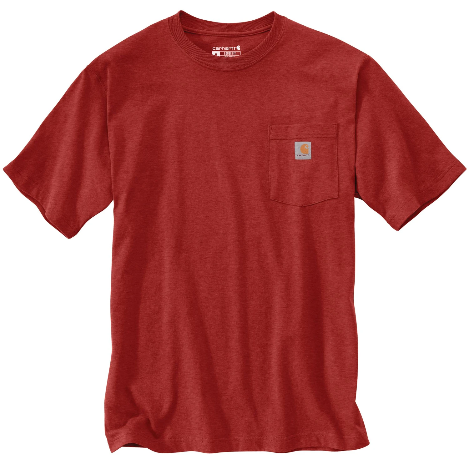 'Carhartt' Men's Loose Fit Heavyweight Pocket T-Shirt - Chili Pepper Heather 1 'Carhartt' Men's Loose Fit Heavyweight Pocket T-Shirt - Chili Pepper Heather