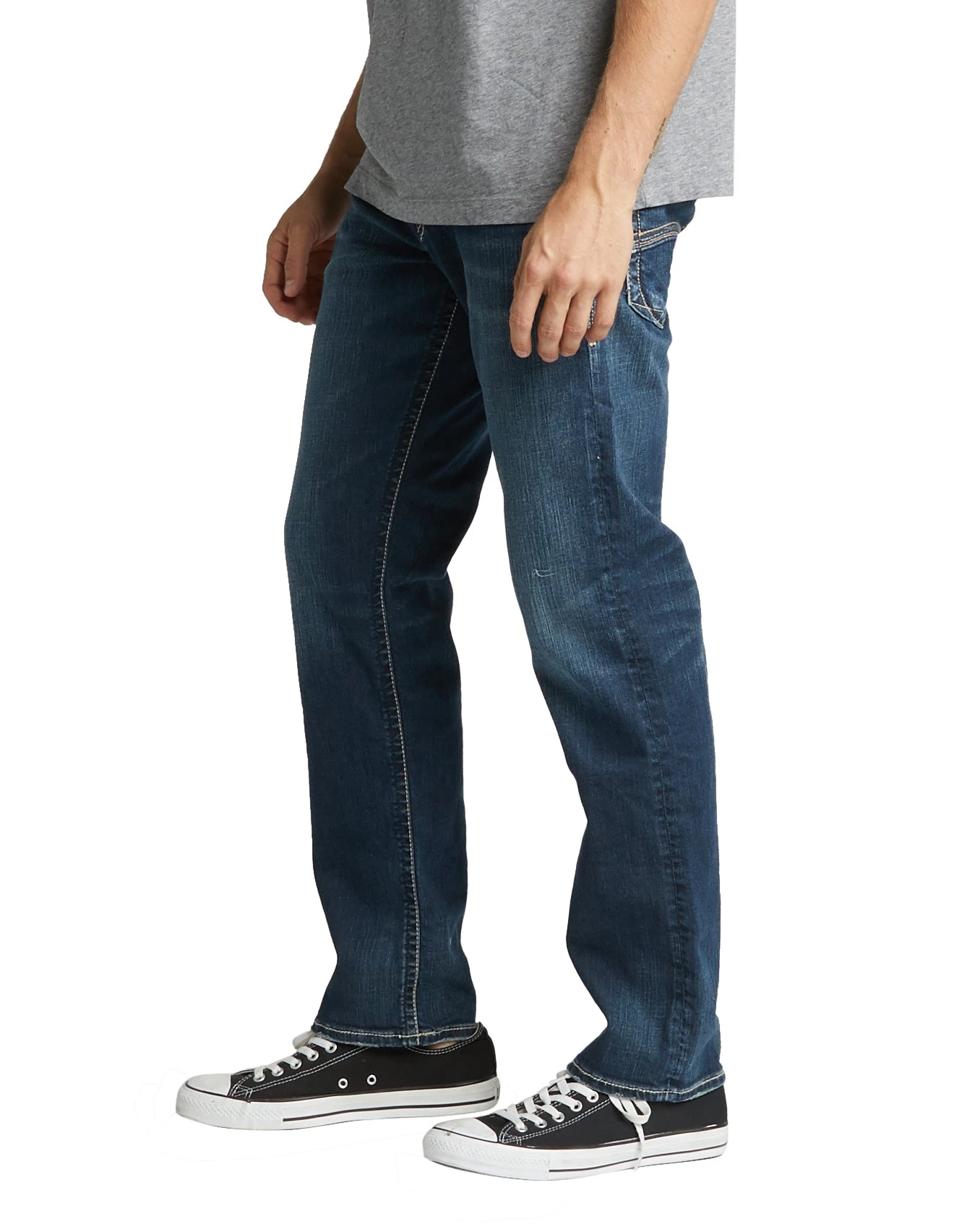 'Silver Jeans' Men's Eddie - Dark Wash Indigo Denim 2 'Silver Jeans' Men's Eddie - Dark Wash Indigo Denim - Image 2