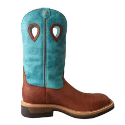 'Twisted X' Men's 12" Lite Cowboy EH Alloy Comp Toe - Brown / Turquoise -Outland Style Shop MLCA004.04 1024x1024@2x