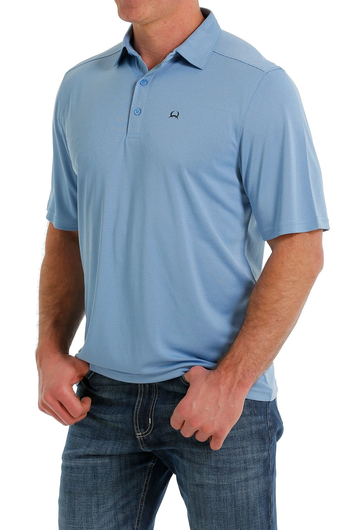 'Cinch' Men's ArenaFlex Polo - Light Blue 1 'Cinch' Men's ArenaFlex Polo - Light Blue