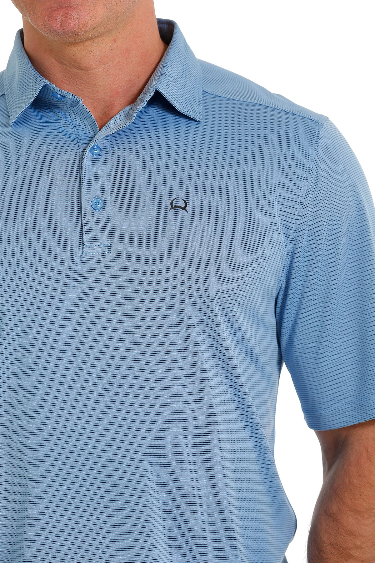 'Cinch' Men's ArenaFlex Polo - Light Blue 2 'Cinch' Men's ArenaFlex Polo - Light Blue - Image 2
