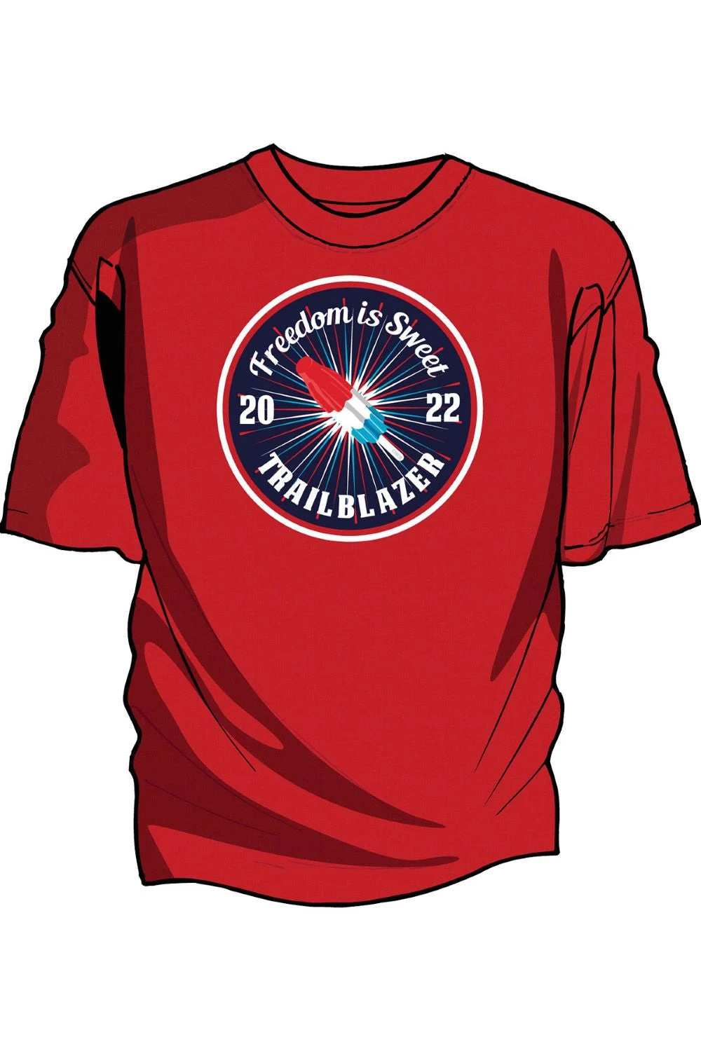 'Cinch' Men's Trailblazer Patriot Popsicle Tee - Strawberry 1 'Cinch' Men's Trailblazer Patriot Popsicle Tee - Strawberry