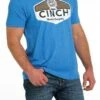 'Cinch' Men's Western Company Tee - Heather Blue